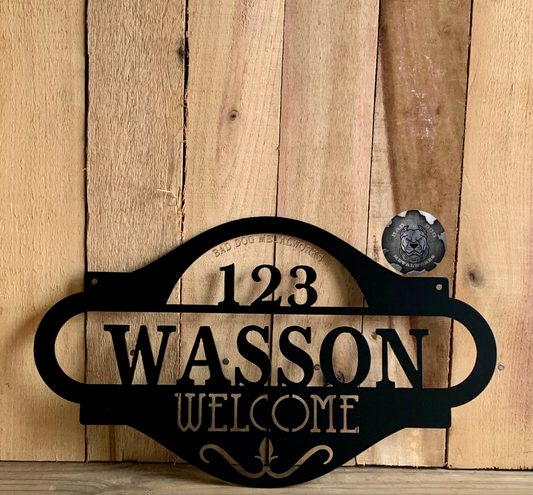 Personalized Welcome Address Plaque