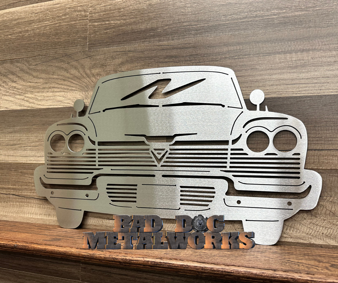 1958 Plymouth Fury Front End Metal Art
