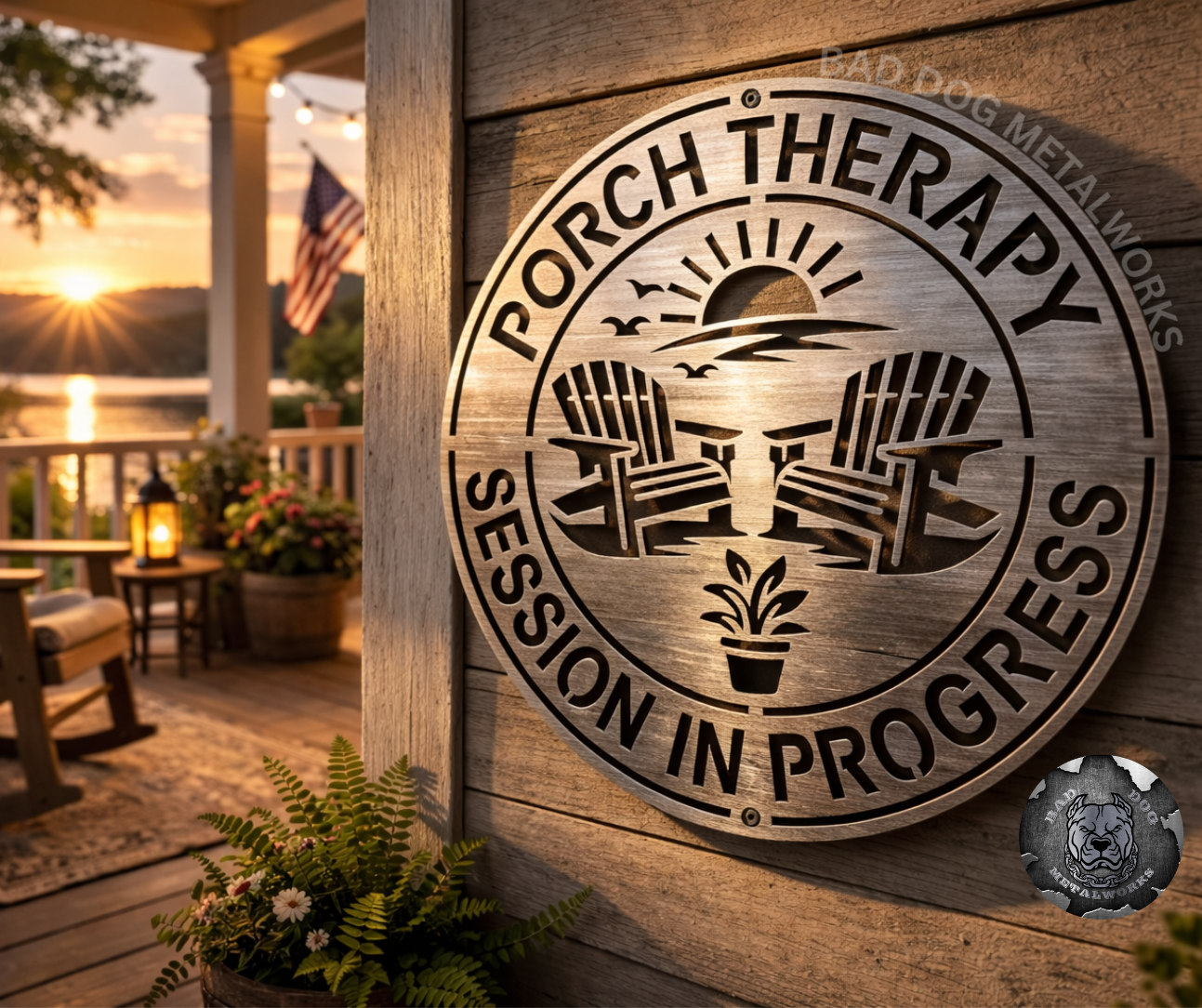 Porch Therapy Session in Progress