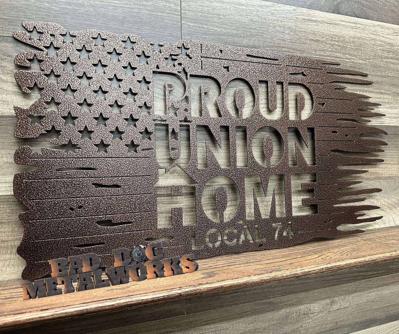 Proud Union Home Tattered Flag