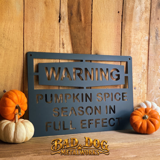Warning Pumpkin Spice Season in Full Effect
