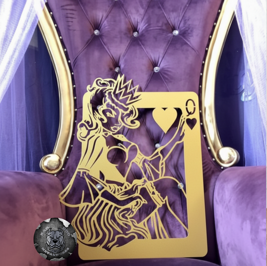 Queen of Hearts Poker Pinup Playing Card Home Décor