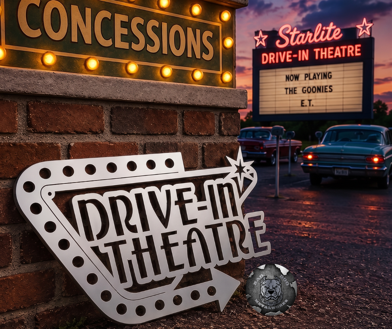 Retro Drive-In Theatre Sign