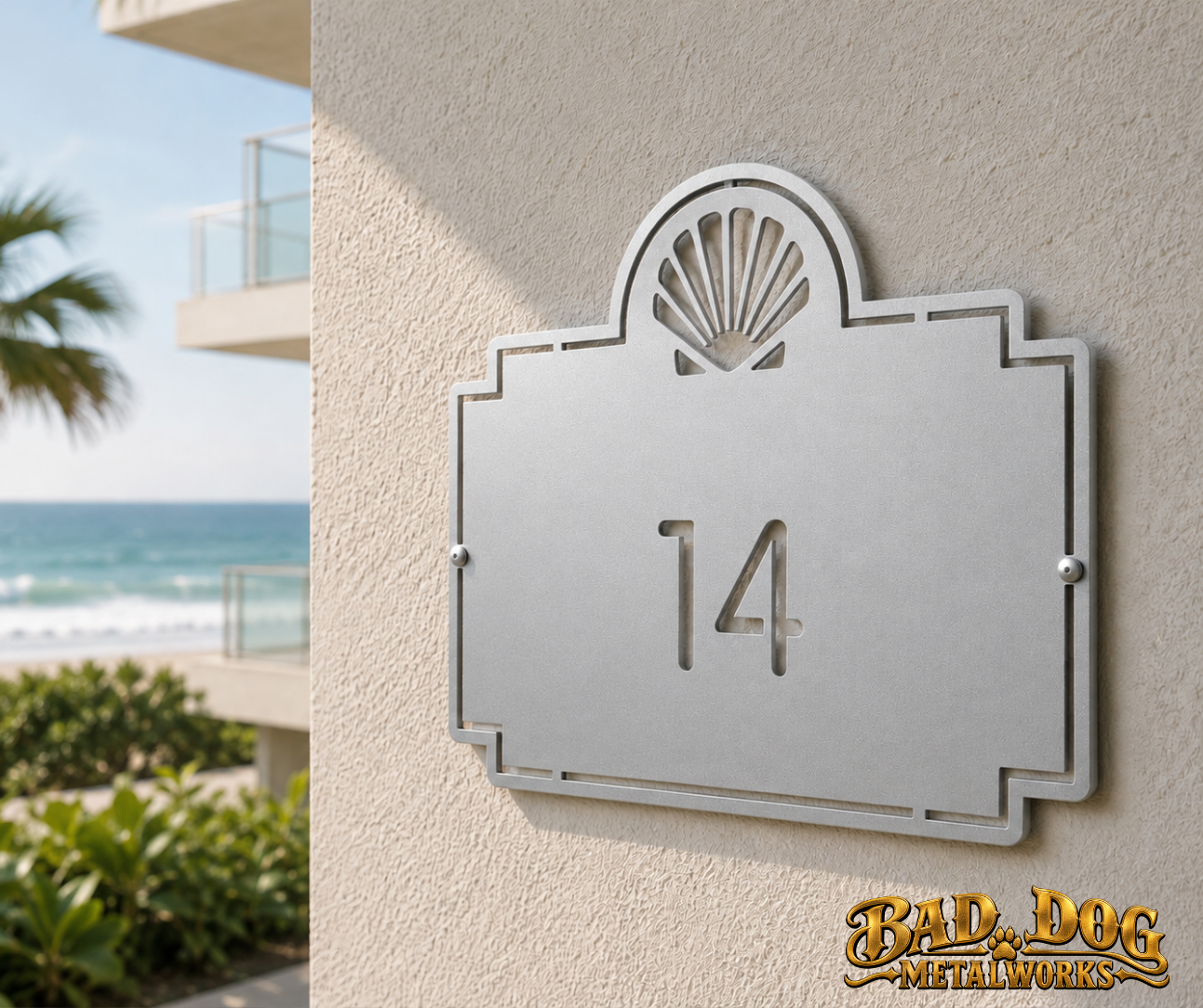 Seashell Address Plaque