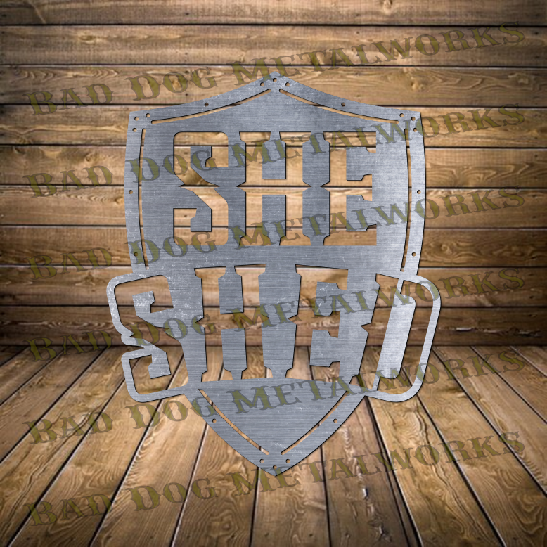 She Shed Shield - Dxf and Svg