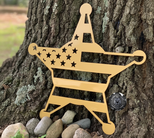 Sheriff Star Badge Flag