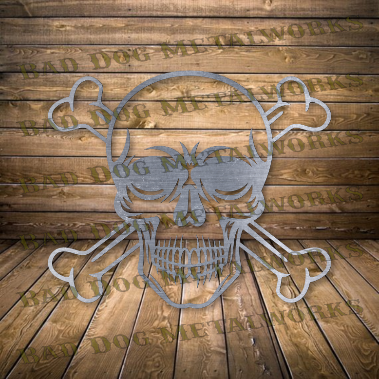 Skull and Crossbones - Dxf and Svg