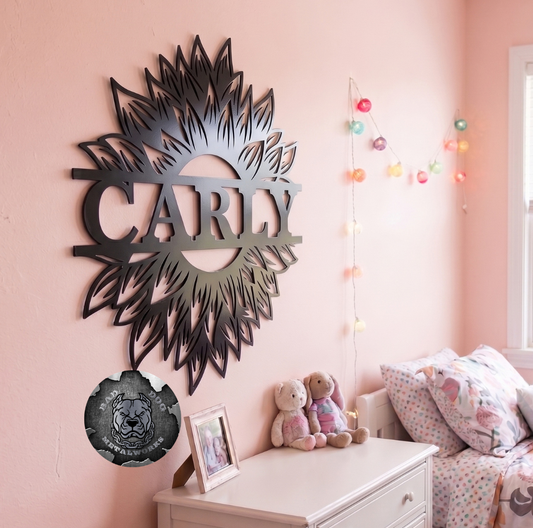Split Sunflower Monogram