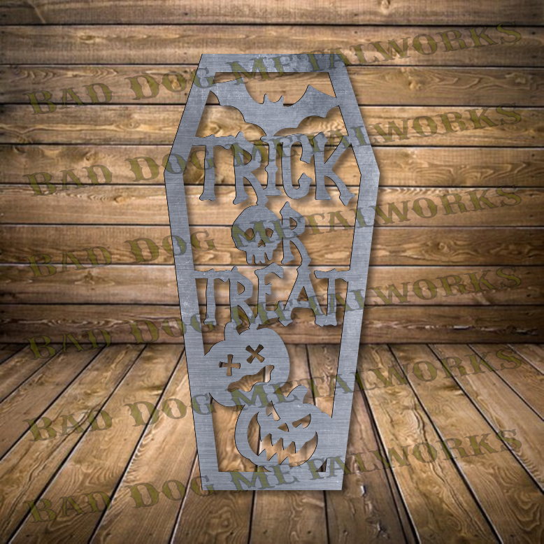 Trick or Treat Coffin - Dxf and Svg