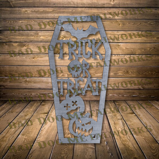 Trick or Treat Coffin - Dxf and Svg