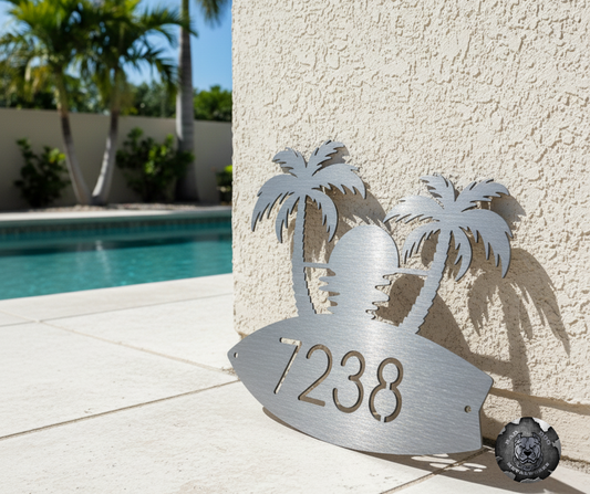 Tropical Address Plaque