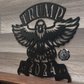 Trump 2024 45/47 Eagle in black from Bad Dog Metalworks