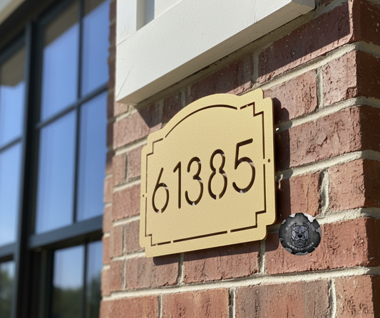 Vintage House Number Plaque
