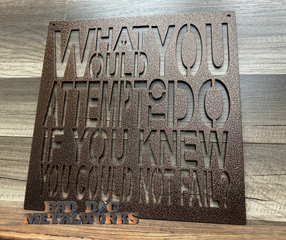 What Would You Attempt to Do If You Knew You Could Not Fail?