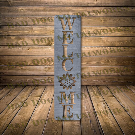 Welcome Sunflower Plaque - Dxf and Svg