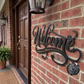 Welcome Script Metal Sign