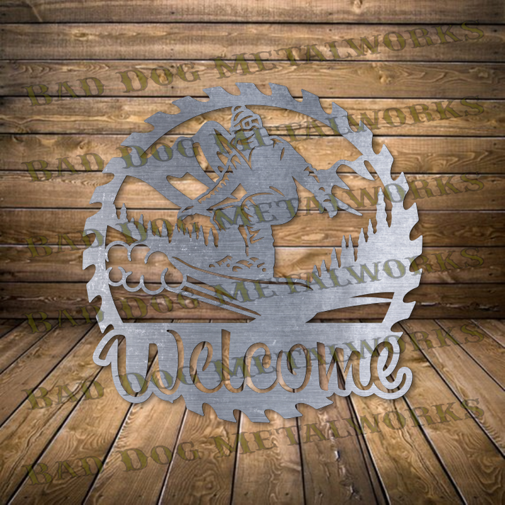 Snowboarder Saw Blade Dxf and Svg Bad Dog Metalworks