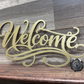 Welcome Script Metal Sign