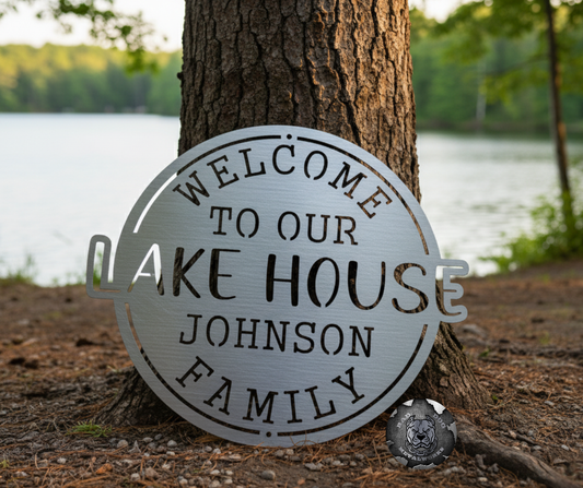 Welcome to Our Lake House Monogram