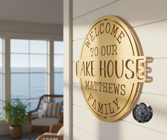 Welcome to Our Lake House Monogram