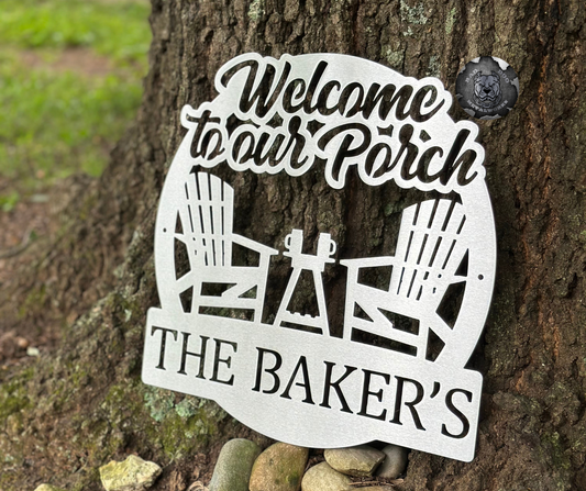 Welcome To Our Porch Monogram