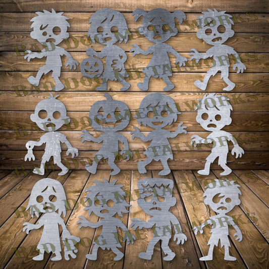 Halloween Zombie Kids - Dxf and Svg