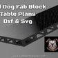 3 x 8 Bad Dog Fab Block Table Dxf and Svg Files