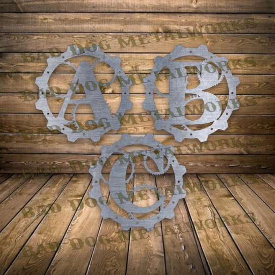 Strunk Monogram Steampunk Monograms - Dxf and Svg – Bad Dog Metalworks
