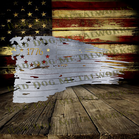 1776 Tattered Flag - Dxf and Svg