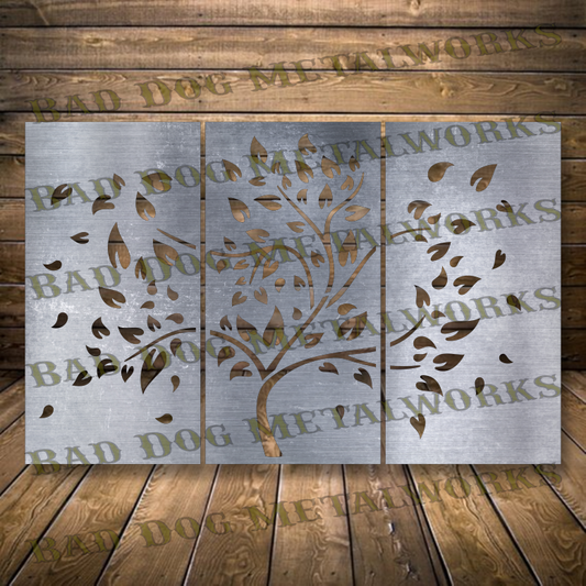 Three Tree Panels - Dxf and Svg