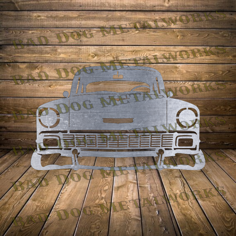 Chevy Dfx 1956 Chevy Front View - Dxf and Svg – Bad Dog Metalworks