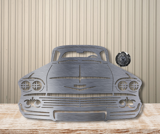 1958 Chevy Impala Front End Metal Art