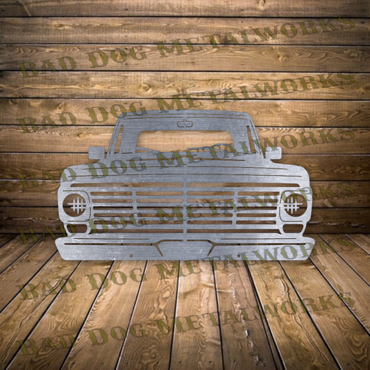 1967 Ford Truck Front View - Dxf and Svg