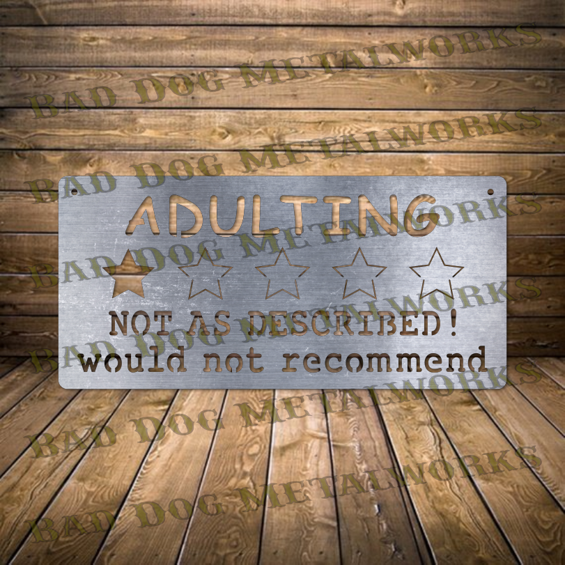 Adulting Not As Described Would Not Recommend - Dxf and Svg
