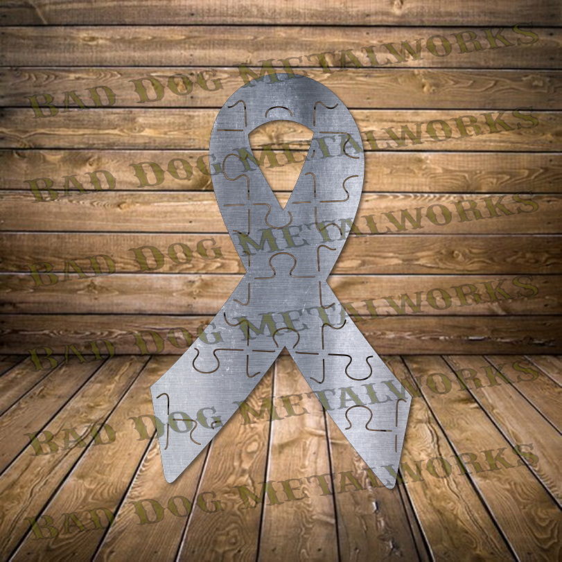 Autism Awareness Ribbon - Dxf and Svg
