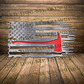 Bad Dog Metalworks Tattered Red Line Axe Flag - Dxf and Svg