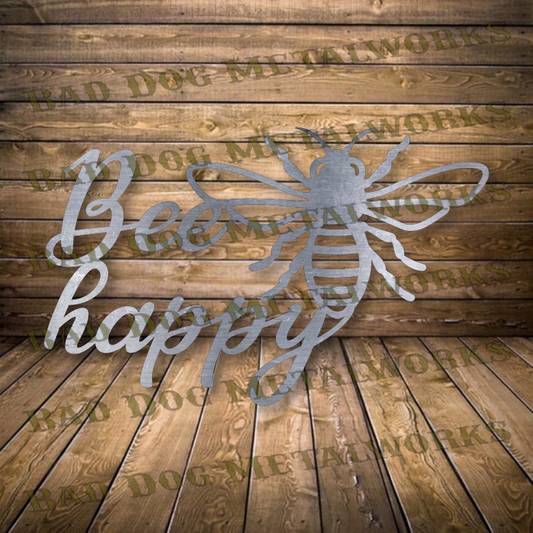 Bee Happy - Dxf and Svg