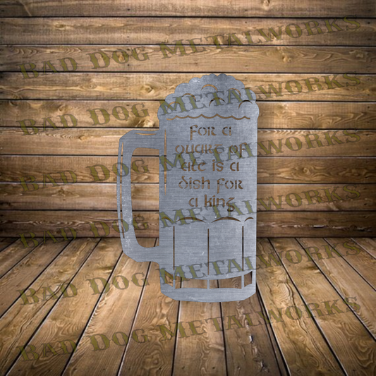 Beer Stein with Shakespeare Quote - Dxf and Svg