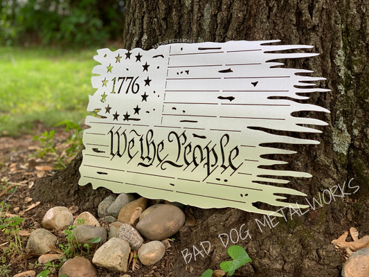 Betsy Ross We the People Tattered Flag