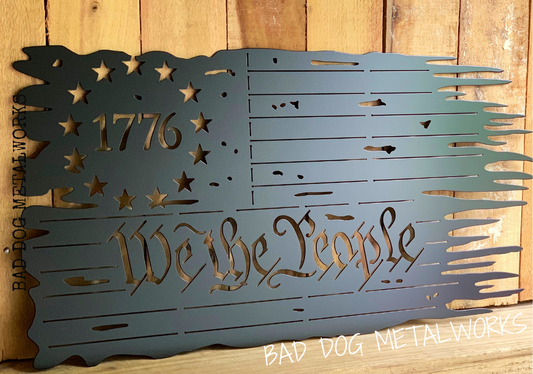 Betsy Ross We the People Tattered Flag