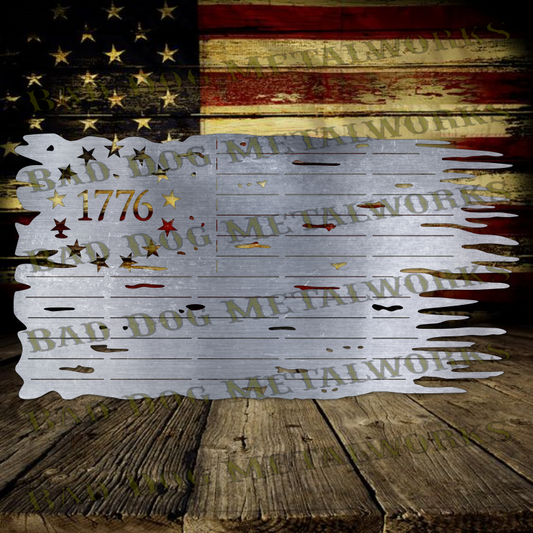 Betsy Ross Tattered Flag - Dxf and Svg