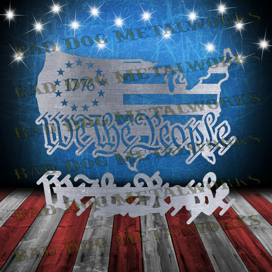 Betsy Ross We the People USA Outline - Dxf and Svg