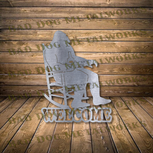 Bigfoot Rocking Chair Welcome - Svg and Dxf