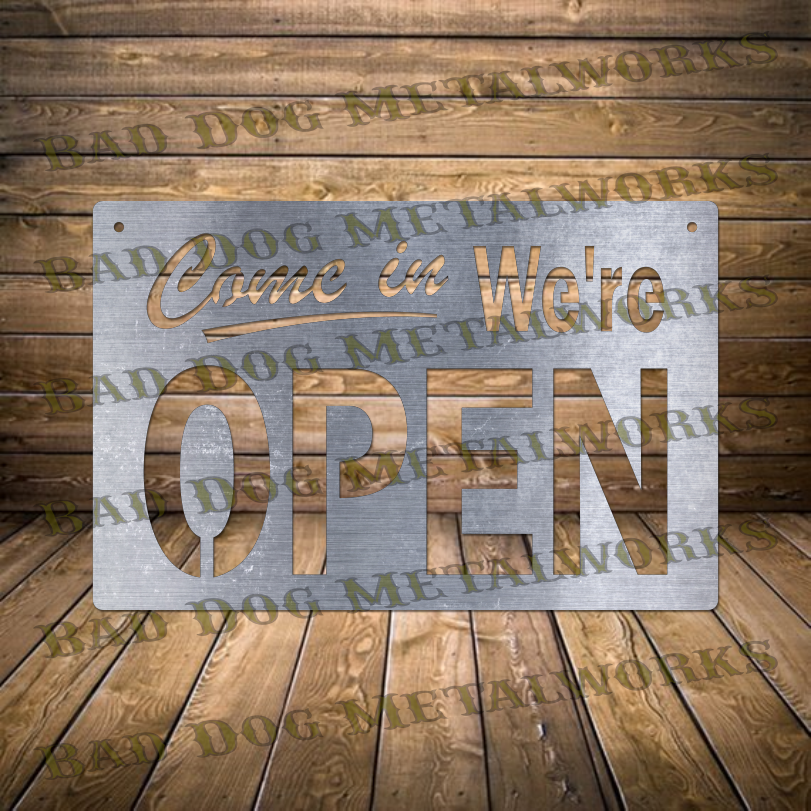 Come In We're Open - Dxf and Svg