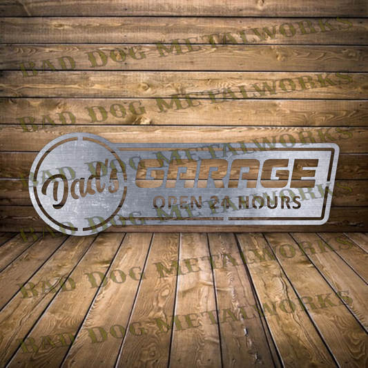 Dad's Garage Open 24 Hours - Dxf and Svg