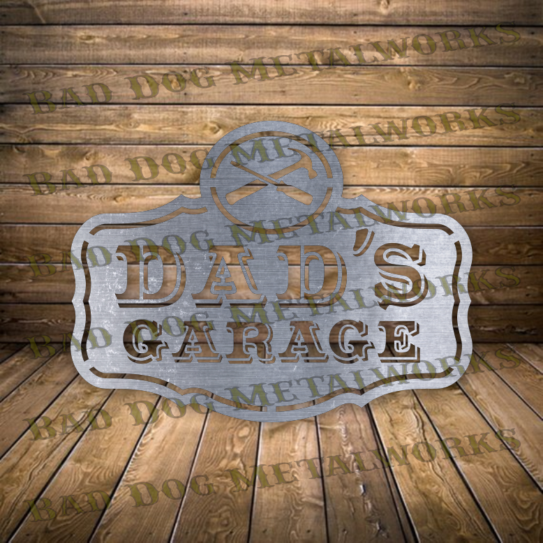 Vintage Style Dad's Garage - Dxf and Svg