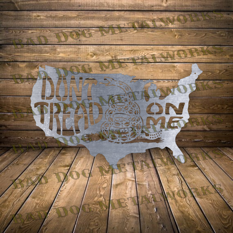 Don't Tread on Me Gadsden USA Outline - Dxf and Svg