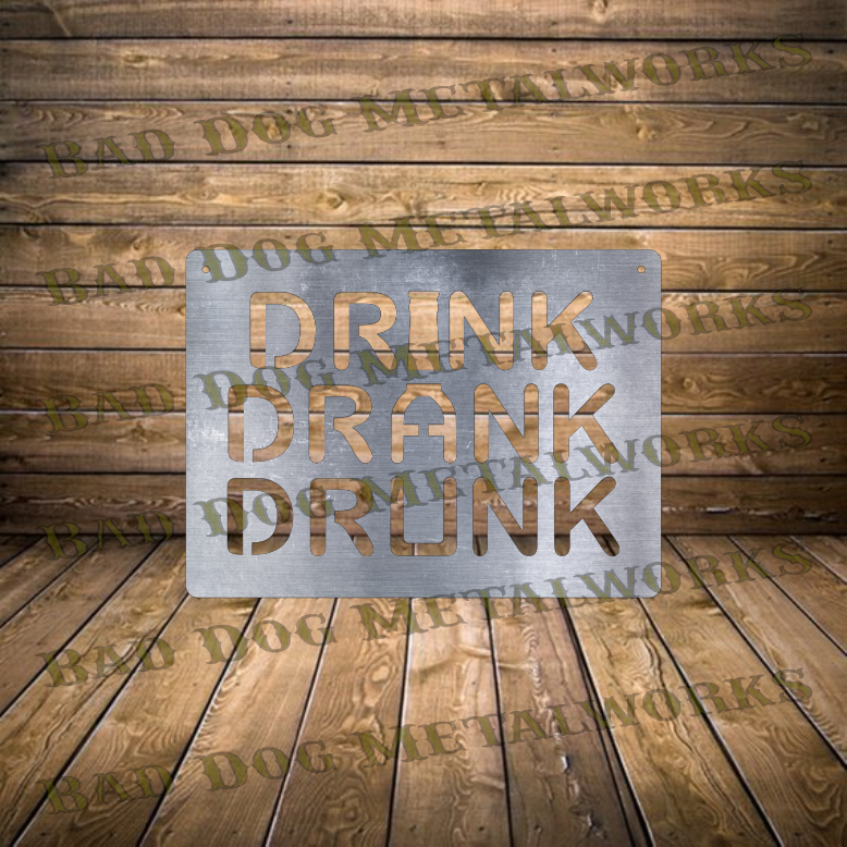 Drink Drank Drunk - Dxf and Svg