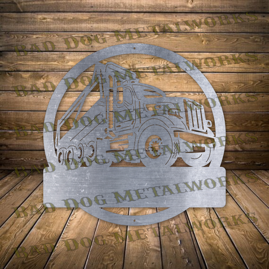 Dump Truck Monogram - Dxf and Svg