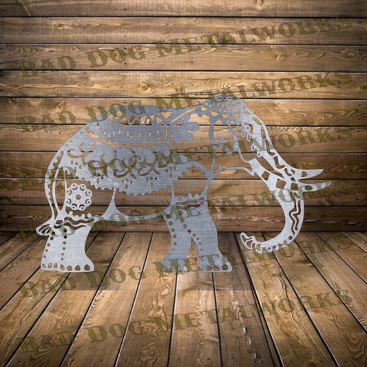 Tribal Elephant - Dxf and Svg